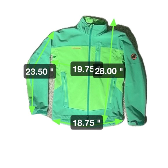 Mammut Jacket Womens Small Green Softech Full Zip Ladies Stretch Lightweight - Picture 5 of 5